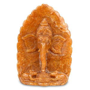 Ganesha Orange Jade