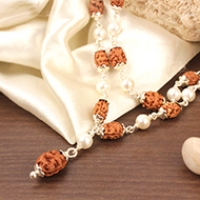 2 mukhi Moon Mala