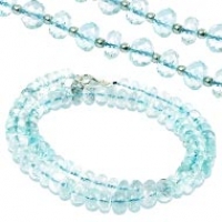 Aquamarine Necklace Mala