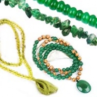 Peridot Jade Onyx Aventurine Necklace Mala