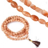 Sunstone Necklace Mala