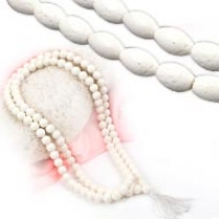 White Coral Necklace Mala