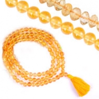 Yellow Citrine Necklace Mala