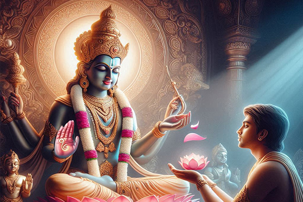 After the prayer the devotee should offer flowers