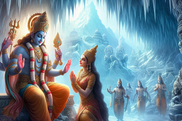 Bhagwan Vishnu readily agreed to bless the young girl