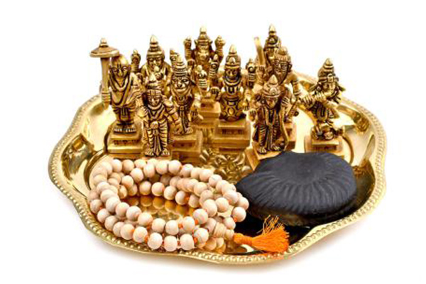 Brass Dashavatar Idol with Shaligram
