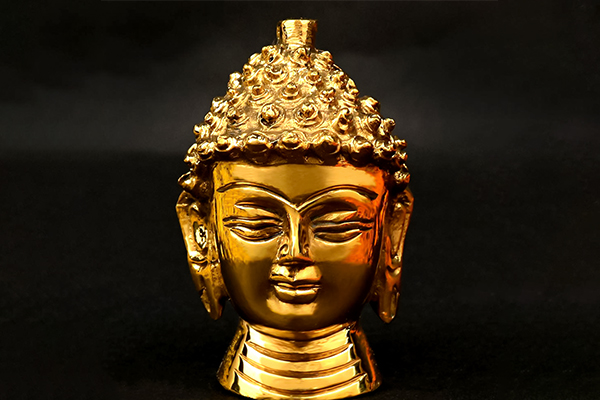 Buddha Face Brass Statue