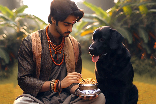 Feeding Vahana of Kaal Bhairav