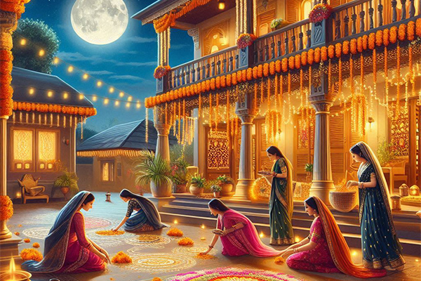 Kojagiri or Sharad Purnima Decorations