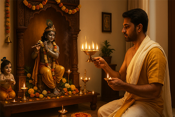 Krishna Puja Vidhi at Home