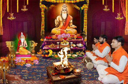 Ved Vyas Puja and Yajna
