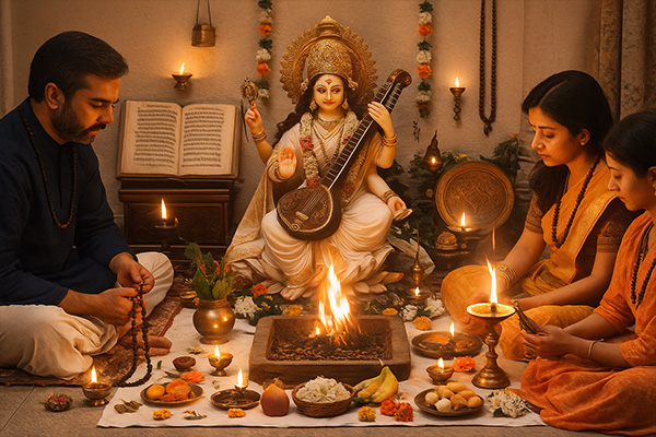 Saraswati Puja Vidhi at Home