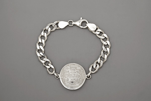 Saraswati Yantra Bracelet (925 Sterling Silver) 