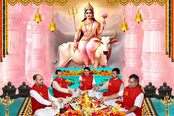 Worshipping Maa Durga Shailputri