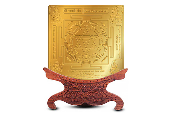 Shree Gayatri Yantra - Gold - 6 inches