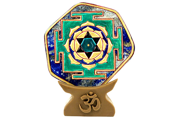 Shree Saraswati Yantra on Lapis Lazuli