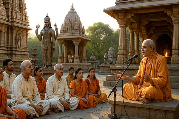 Temple Visits and Spiritual Discourses