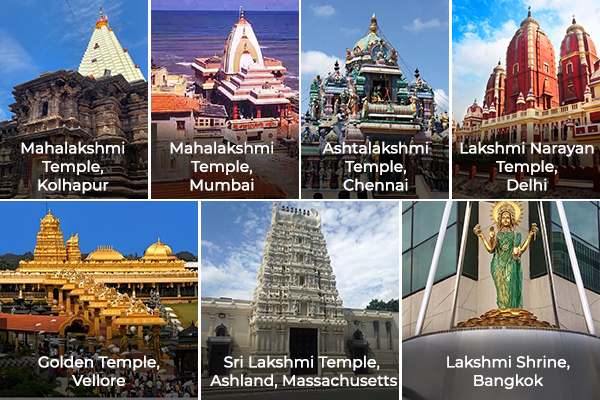 Temples dedicated to Goddess Lakshmi