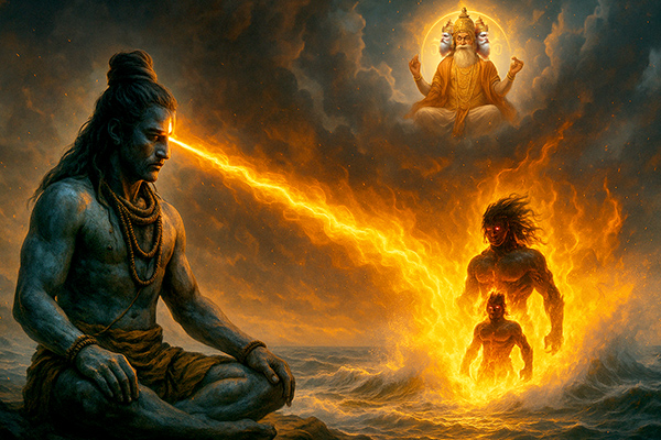 The Birth of Jalandhar: Fire Meets Ocean