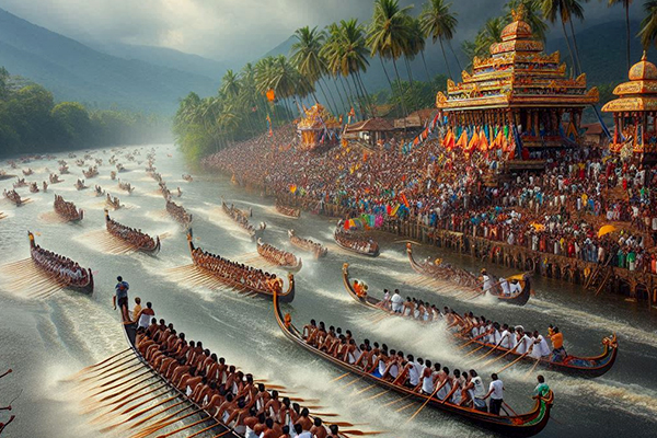 The Famous Onam Boat Race