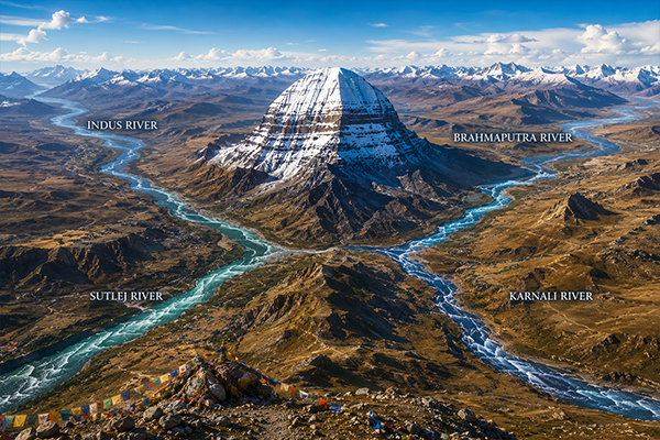 The Four Sacred Faces of Mount Kailash