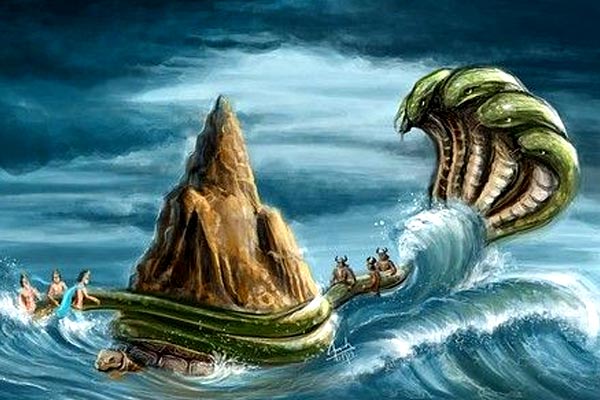 during the Samudra manthan