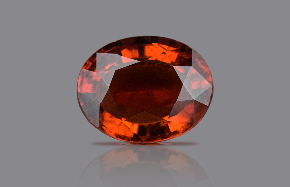 Natural Hessonite Garnet with certificate