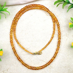 Yellow Sapphire Faceted Necklace