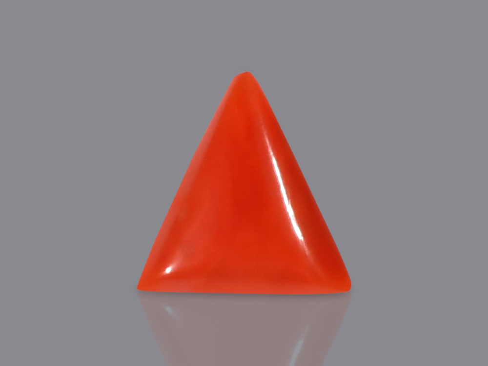 Red Italian Coral Triangular - 4.55 Carats