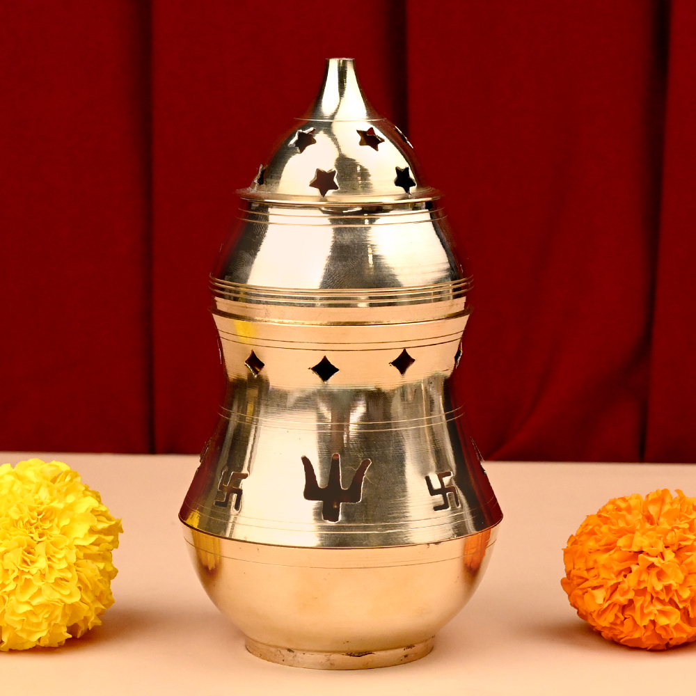 Brass Kapoor Dhoop & Diya Oil Lamp Holder