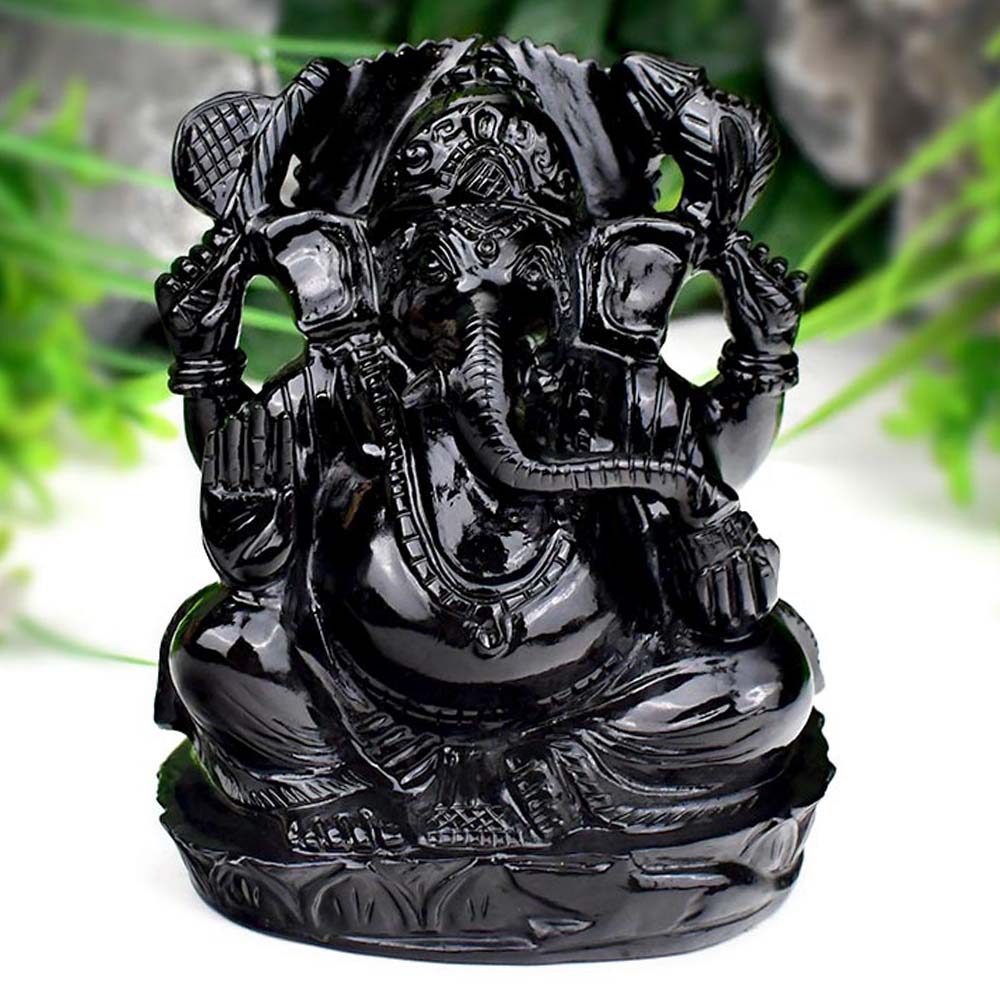 Black Agate Ganesha - 960 gms