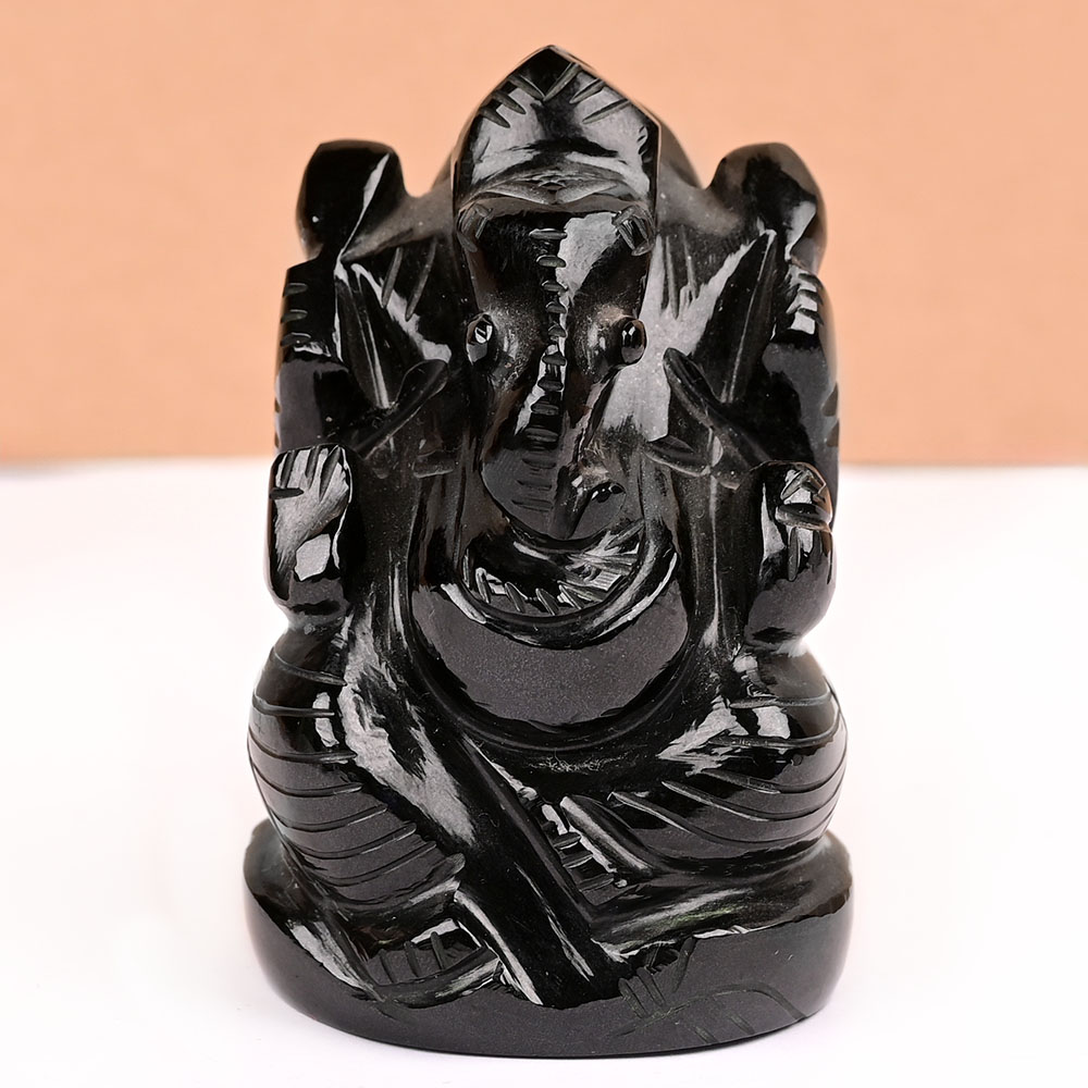 Buy Black Agate Ganesh Idol - 222 gms from Rudra Centre (Rudraksha Ratna) at reasonable prices.