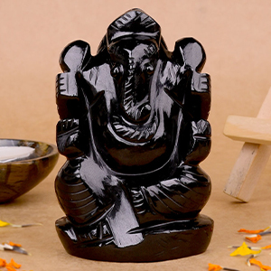 Black Agate Ganesh Idol - 220.59 gms