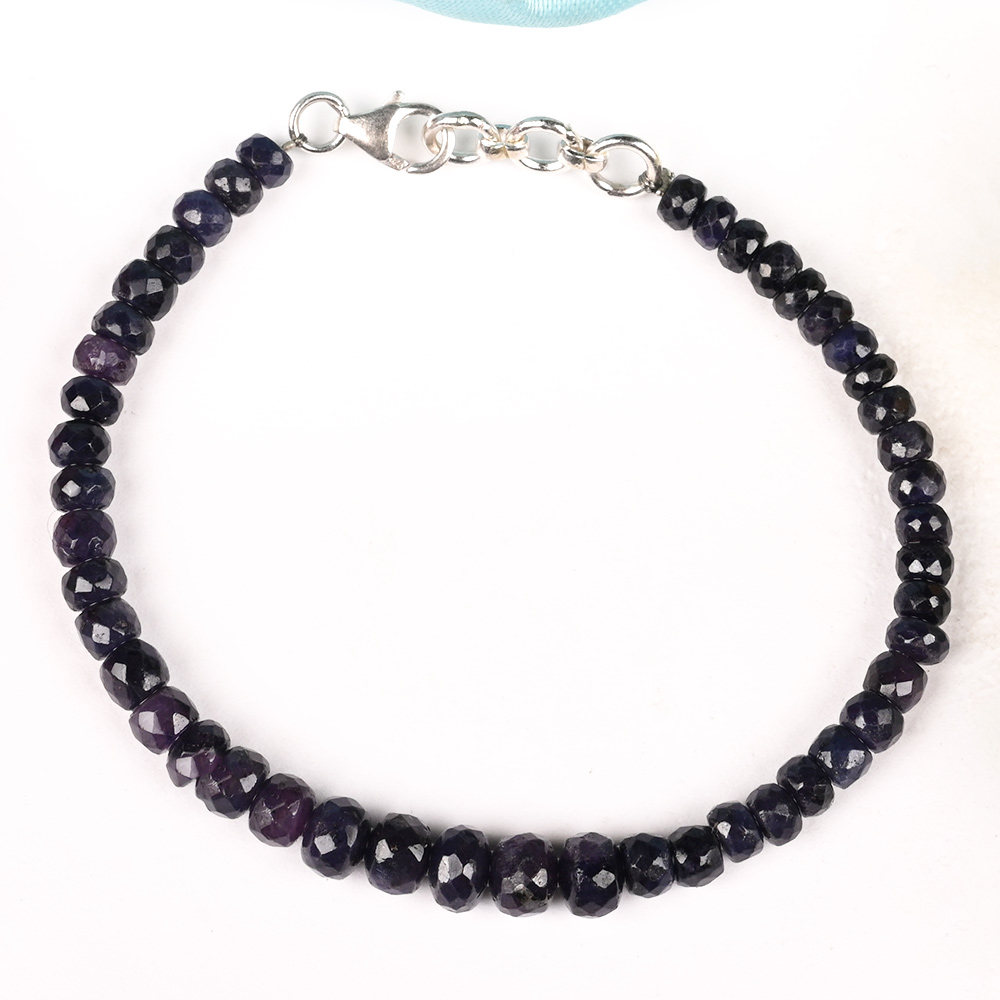 Blue Sapphire Faceted Bracelet