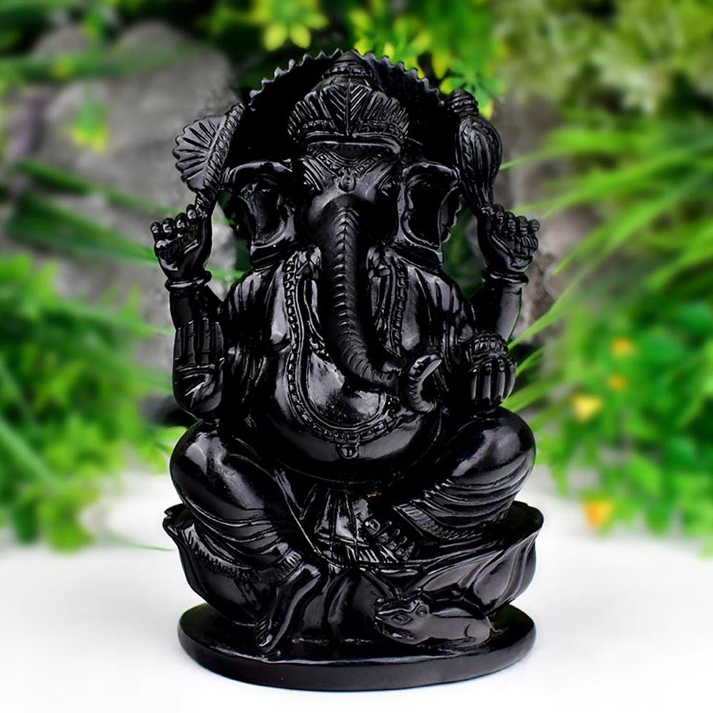 Black Jade Ganesha - 1825 gms