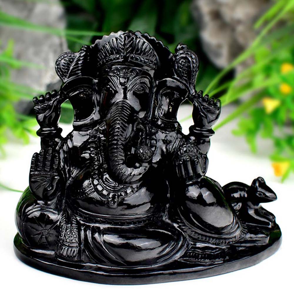 Black Jade Ganesha - 1.282 kgs