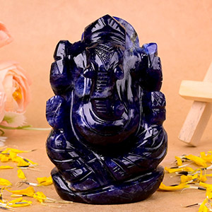 Blue Sodalite Ganesha Idol - 186 gms