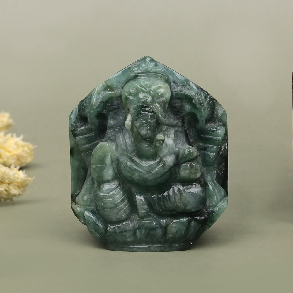 Emerald Ganesha Idol - 168 Carat