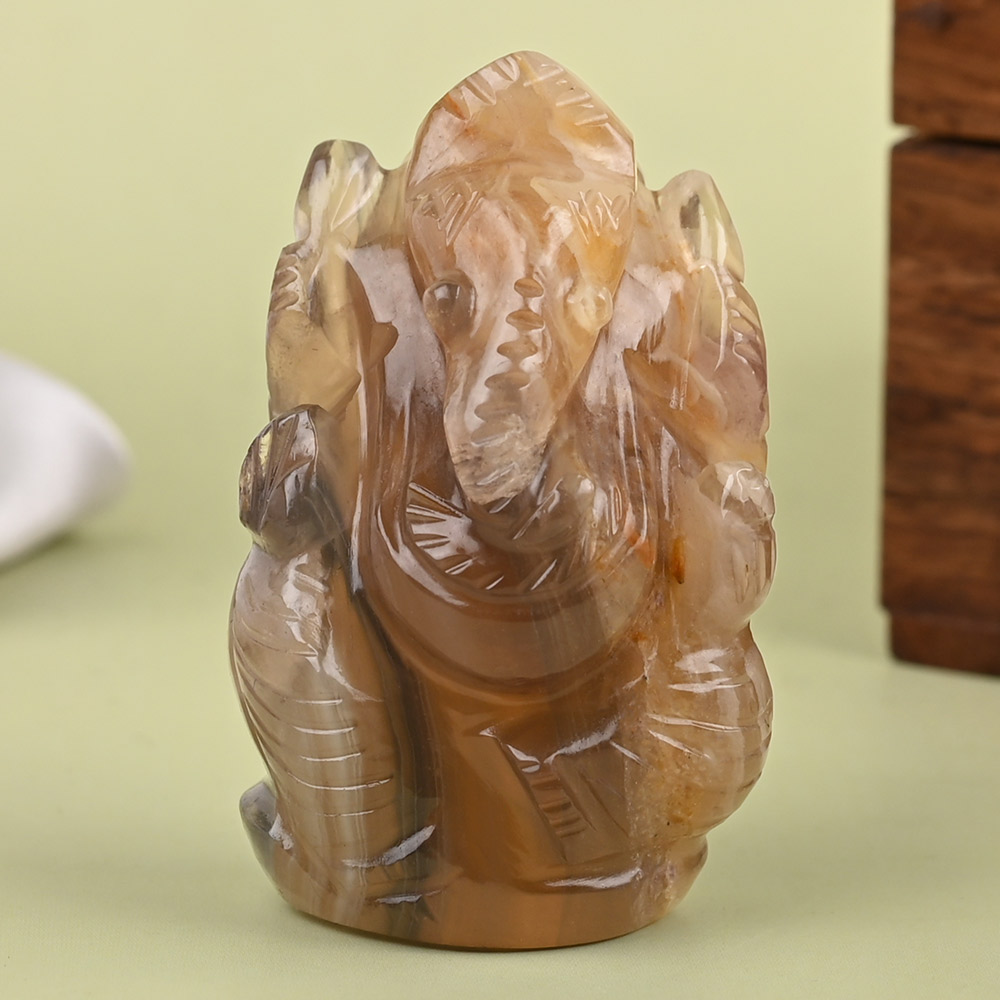 Fluorite Ganesha Idol - 58 gms