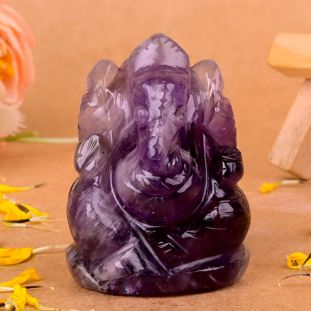 Amethyst Ganesh Idol - 75 gms