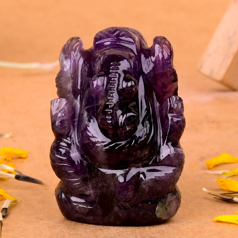 Amethyst Ganesh Idol - 22 gms