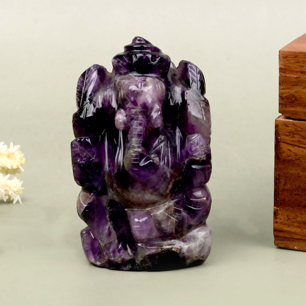 Amethyst Ganesh Idol - 67 gms
