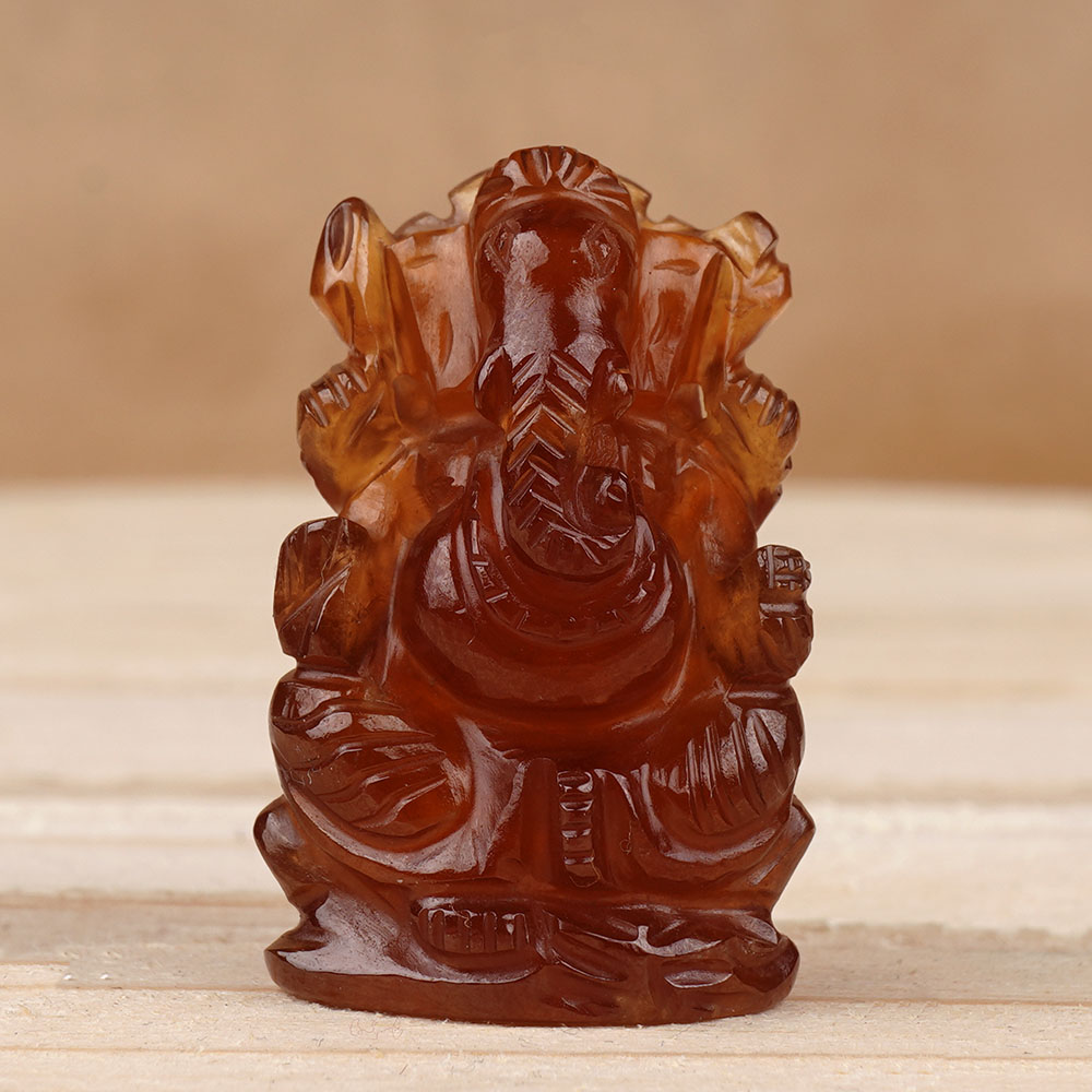 Gomed Ganesh Idol - 81.90 Carats