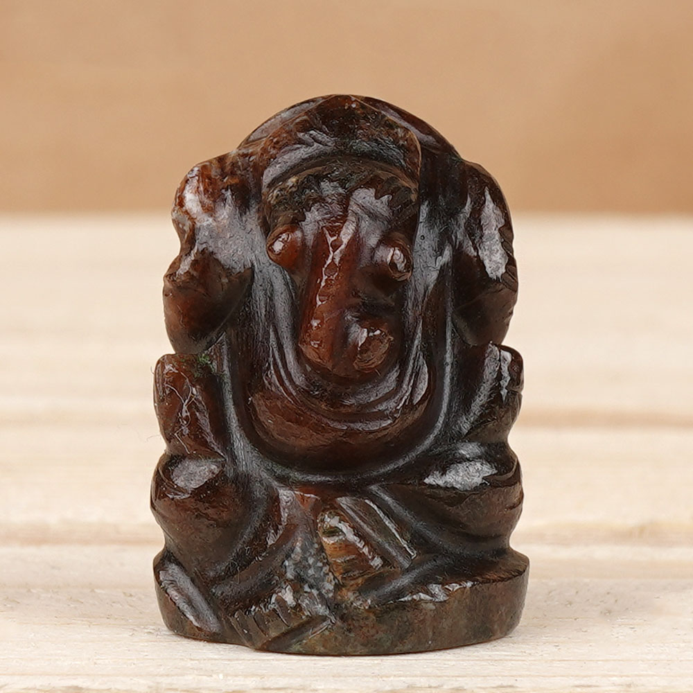 Gomedh Ganesh Idol - 61.75 Carats