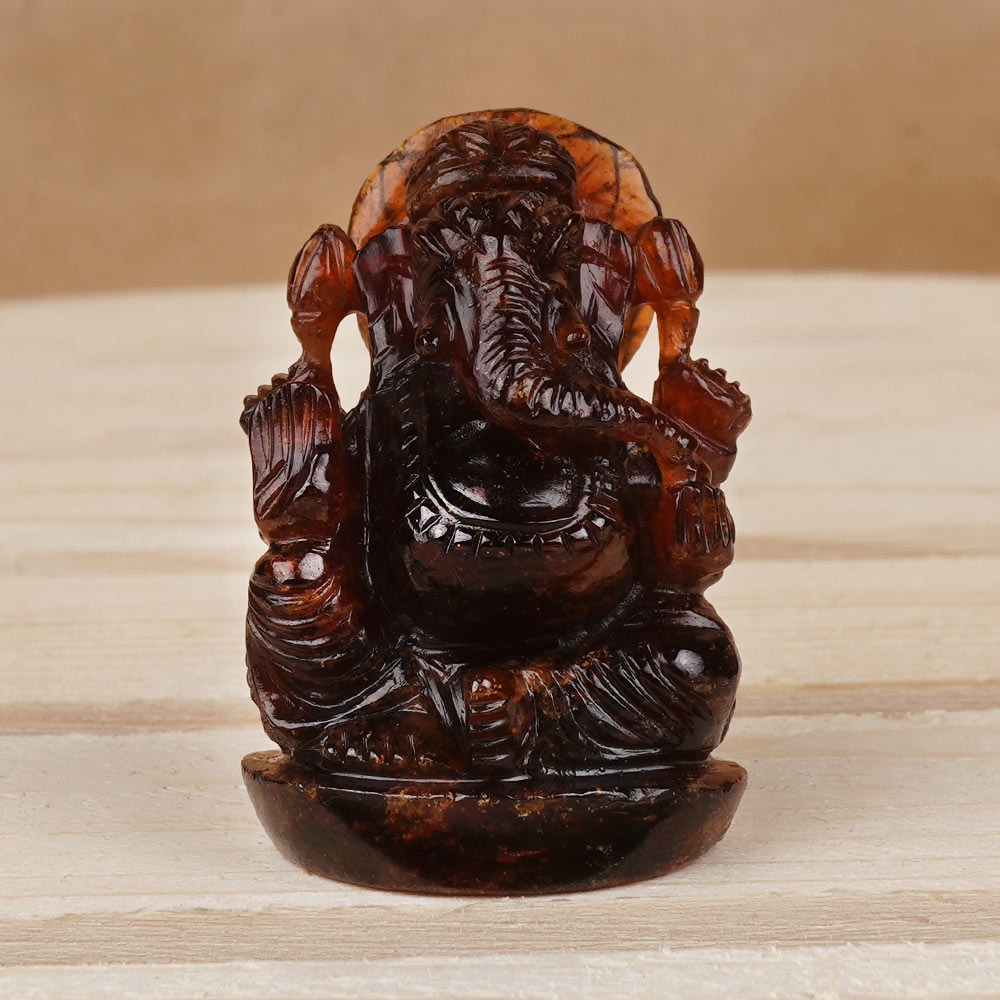 Gomedh Ganesha Idol - 212 Carats