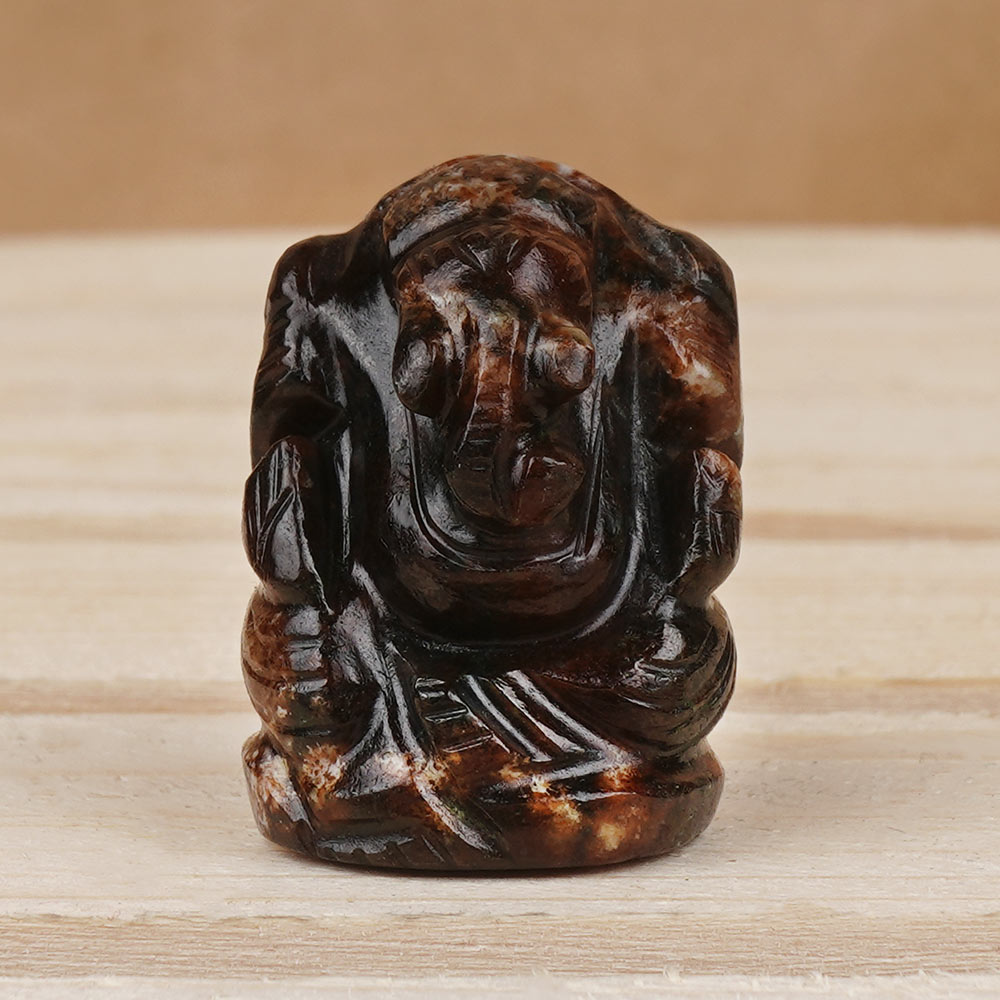Gomedh Ganesha Idol - 108 Carats