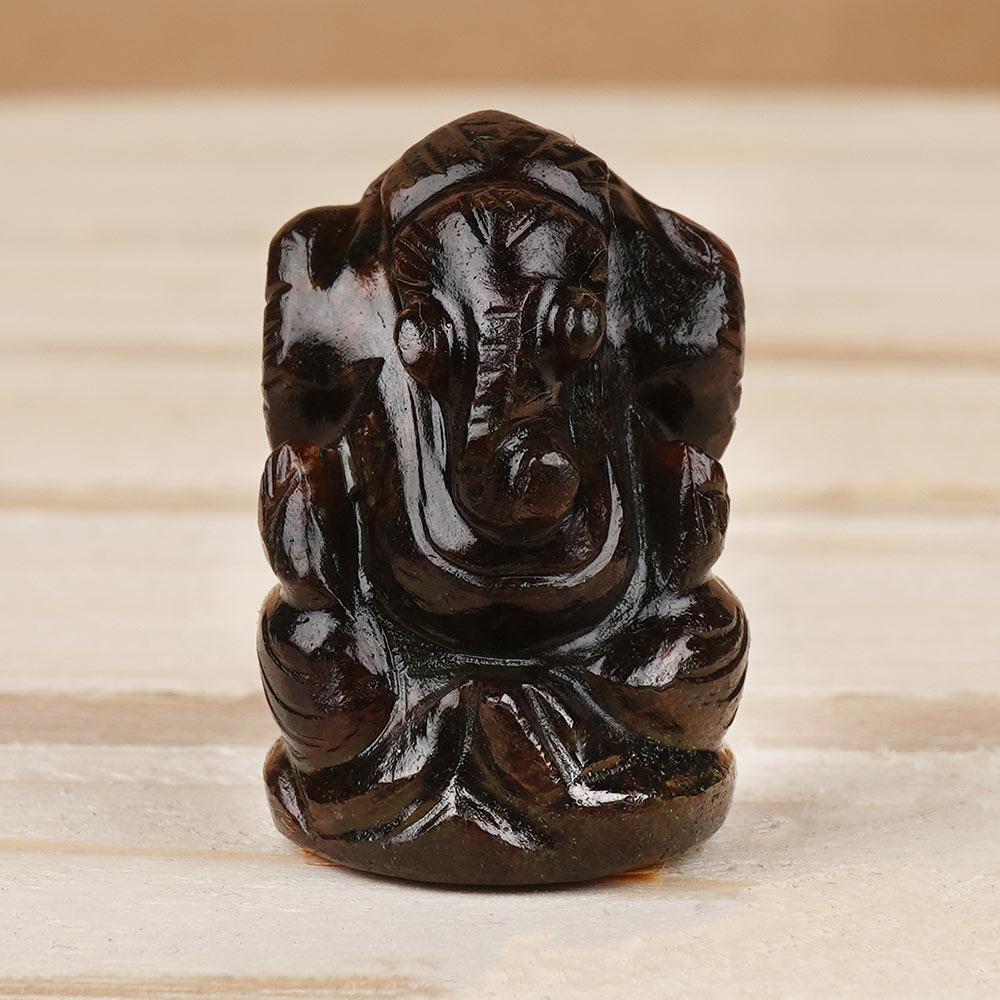 Gomedh Ganesha Idol - 78 Carats