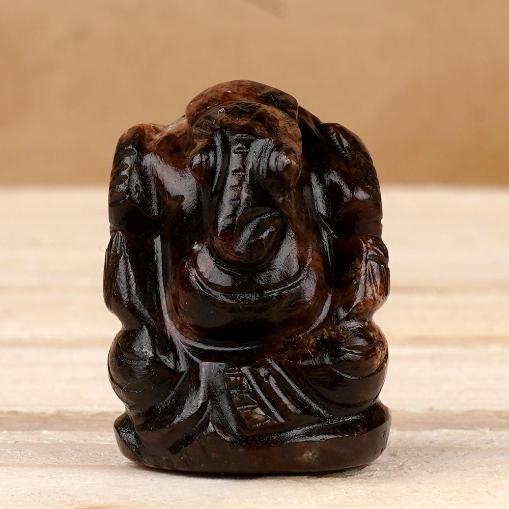 Gomedh Ganesha Idol - 91.60 Carats