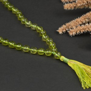 Peridot Mala with Knot