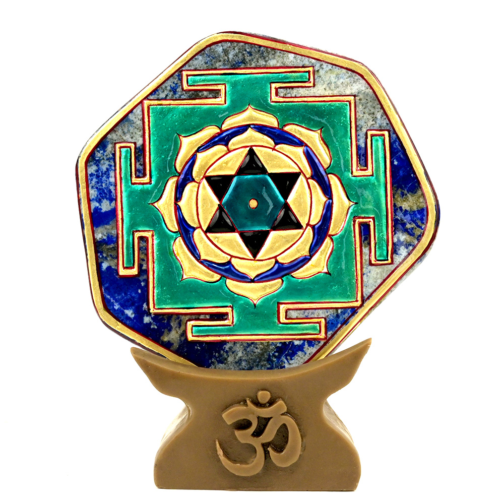 Shree Saraswati Yantra on Lapiz Lazuli